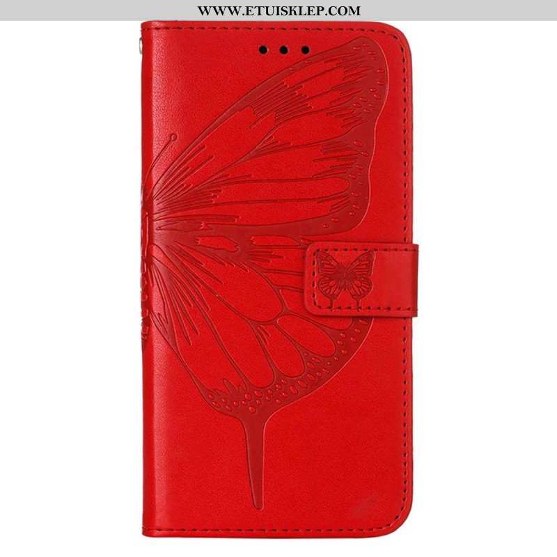 Etui Folio do Xiaomi 12 Lite Projekt Motyla Ze Smyczą